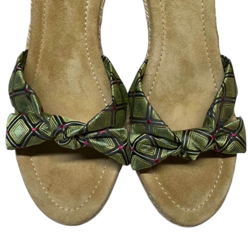 J. Crew Espadrilles with Green and Burgundy Accents - Picture 5 of 10
